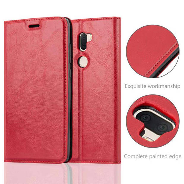 Cadorabo Hoesje geschikt voor Xiaomi Mi 5s PLUS in APPEL ROOD - Beschermhoes Case magnetische sluiting Cover