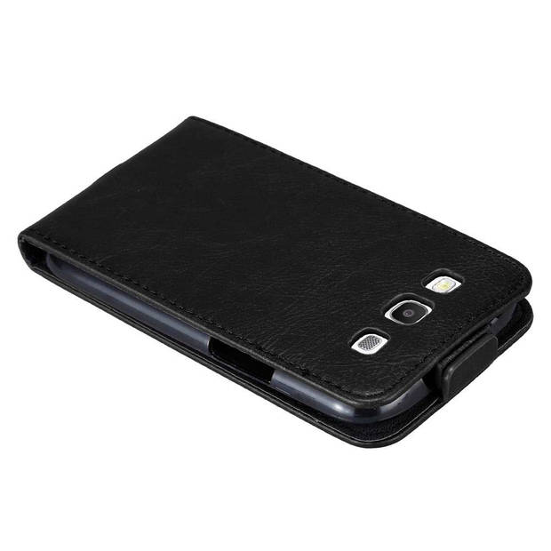 Cadorabo Hoesje geschikt voor Samsung Galaxy S3 / S3 NEO in ZWARTE NACHT - Beschermhoes Flip Case Cover magnetische