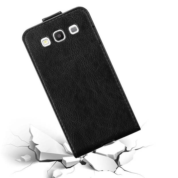 Cadorabo Hoesje geschikt voor Samsung Galaxy S3 / S3 NEO in ZWARTE NACHT - Beschermhoes Flip Case Cover magnetische