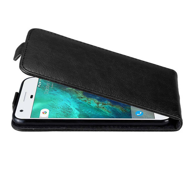 Cadorabo Hoesje geschikt voor Google PIXEL in ZWARTE NACHT - Beschermhoes Flip Case Cover magnetische sluiting