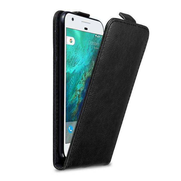 Cadorabo Hoesje geschikt voor Google PIXEL in ZWARTE NACHT - Beschermhoes Flip Case Cover magnetische sluiting