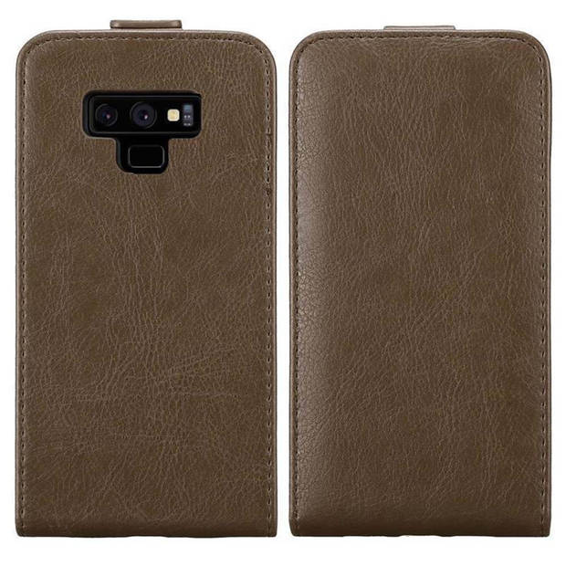 Cadorabo Hoesje geschikt voor Samsung Galaxy NOTE 9 in KOFFIE BRUIN - Beschermhoes Flip Case Cover magnetische sluiting