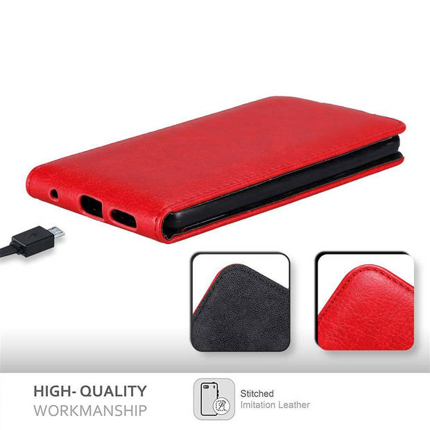 Cadorabo Hoesje geschikt voor LG G6 in APPEL ROOD - Beschermhoes Flip Case Cover magnetische sluiting