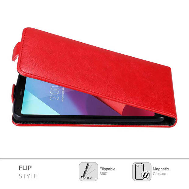 Cadorabo Hoesje geschikt voor LG G6 in APPEL ROOD - Beschermhoes Flip Case Cover magnetische sluiting