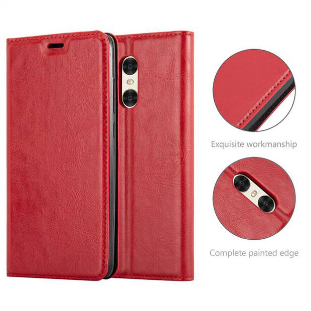 Cadorabo Hoesje geschikt voor Xiaomi RedMi PRO in APPEL ROOD - Beschermhoes Case magnetische sluiting Cover