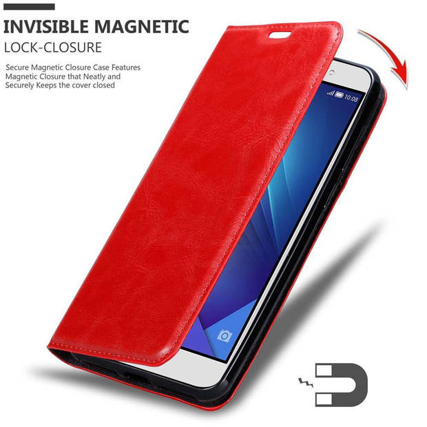 Cadorabo Hoesje geschikt voor Honor 7 in APPEL ROOD - Beschermhoes Case magnetische sluiting Cover