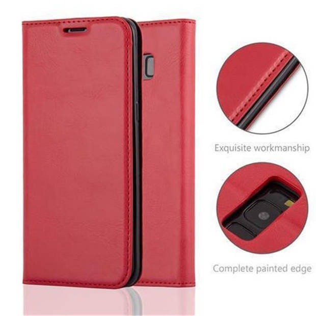 Cadorabo Hoesje geschikt voor Samsung Galaxy S8 PLUS in APPEL ROOD - Beschermhoes Case magnetische sluiting Cover