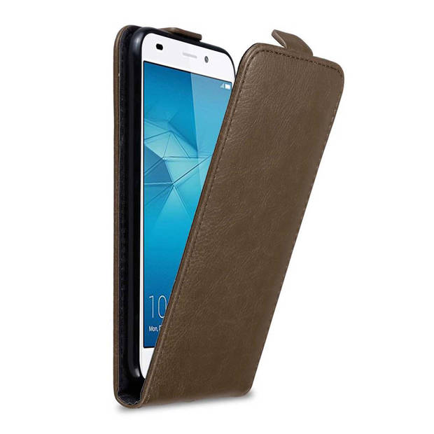 Cadorabo Hoesje geschikt voor Honor 5C in KOFFIE BRUIN - Beschermhoes Flip Case Cover magnetische sluiting