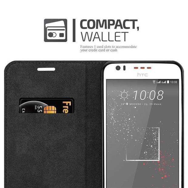 Cadorabo Hoesje geschikt voor HTC Desire 10 LIFESTYLE / Desire 825 in KOFFIE BRUIN - Beschermhoes Case magnetische