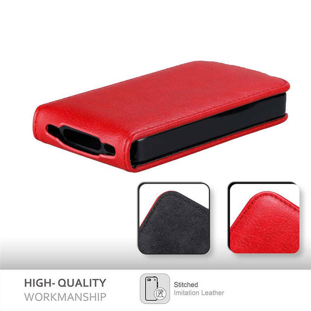 Cadorabo Hoesje geschikt voor Apple iPhone 4 / 4S in APPEL ROOD - Beschermhoes Flip Case Cover magnetische sluiting