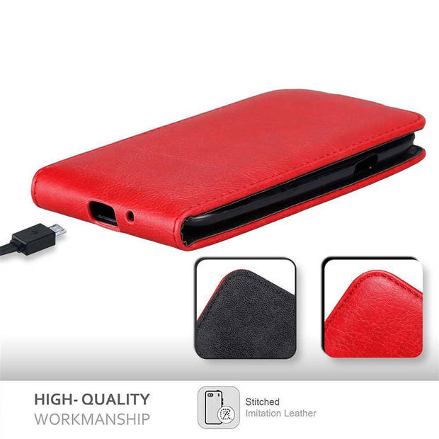 Cadorabo Hoesje geschikt voor Samsung Galaxy S3 / S3 NEO in APPEL ROOD - Beschermhoes Flip Case Cover magnetische