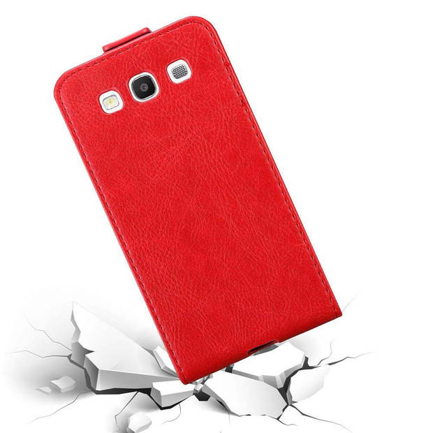 Cadorabo Hoesje geschikt voor Samsung Galaxy S3 / S3 NEO in APPEL ROOD - Beschermhoes Flip Case Cover magnetische