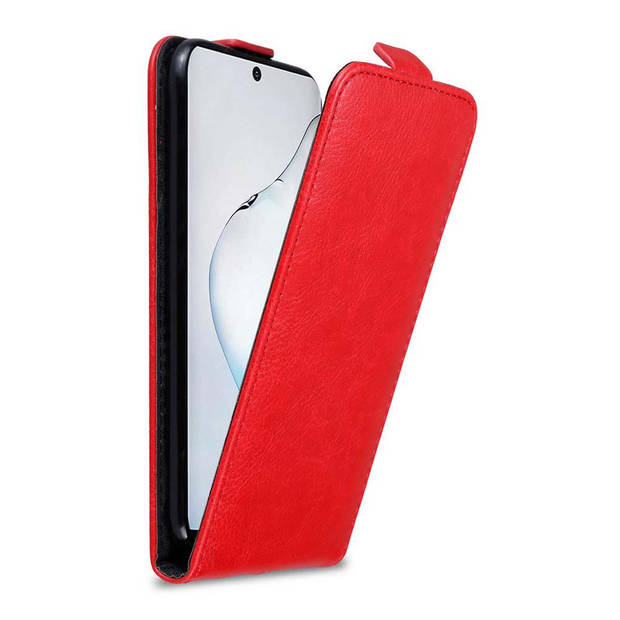 Cadorabo Hoesje geschikt voor Samsung Galaxy NOTE 10 in APPEL ROOD - Beschermhoes Flip Case Cover magnetische sluiting