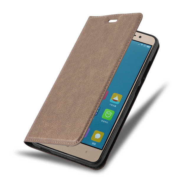 Cadorabo Hoesje geschikt voor Xiaomi RedMi NOTE 4 in KOFFIE BRUIN - Beschermhoes Case magnetische sluiting Cover