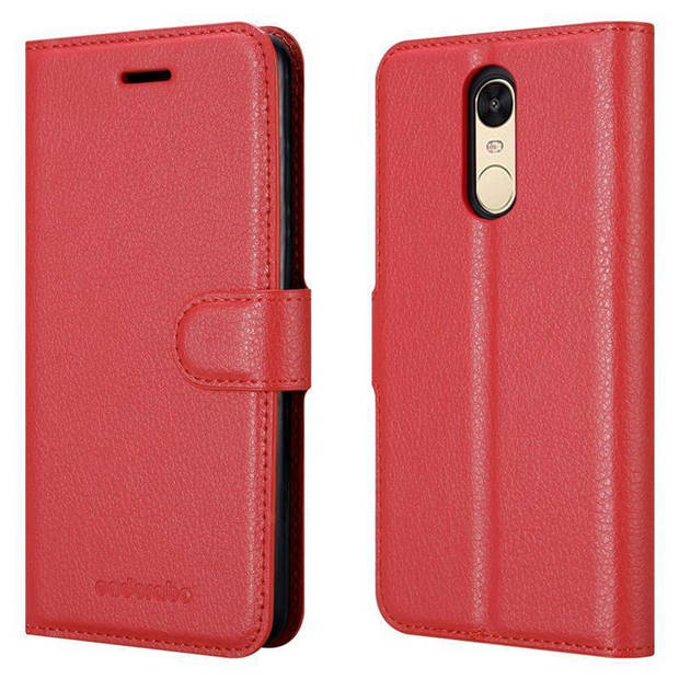 Cadorabo Hoesje geschikt voor Xiaomi RedMi PRO in KARMIJN ROOD - Beschermhoes Cover magnetische sluiting Case