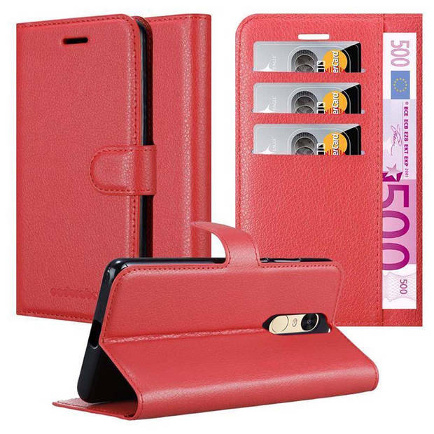 Cadorabo Hoesje geschikt voor Xiaomi RedMi PRO in KARMIJN ROOD - Beschermhoes Cover magnetische sluiting Case