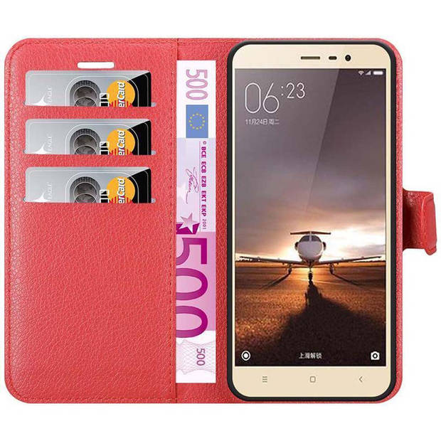 Cadorabo Hoesje geschikt voor Xiaomi RedMi PRO in KARMIJN ROOD - Beschermhoes Cover magnetische sluiting Case