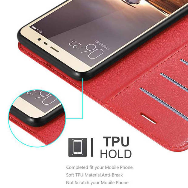 Cadorabo Hoesje geschikt voor Xiaomi RedMi PRO in KARMIJN ROOD - Beschermhoes Cover magnetische sluiting Case