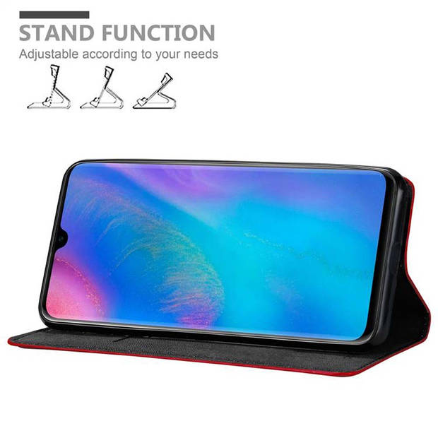 Cadorabo Hoesje geschikt voor Huawei P30 PRO in APPEL ROOD - Beschermhoes Case magnetische sluiting Cover