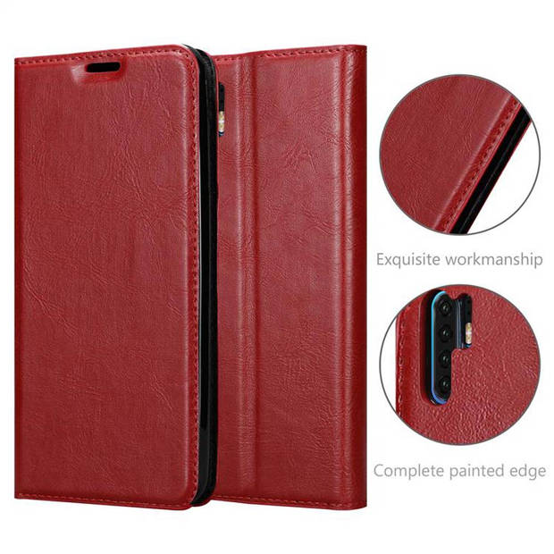 Cadorabo Hoesje geschikt voor Huawei P30 PRO in APPEL ROOD - Beschermhoes Case magnetische sluiting Cover