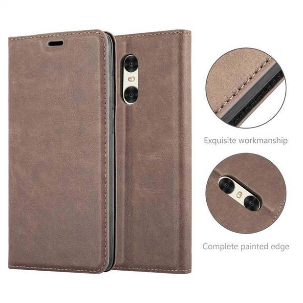 Cadorabo Hoesje geschikt voor Xiaomi RedMi PRO in KOFFIE BRUIN - Beschermhoes Case magnetische sluiting Cover