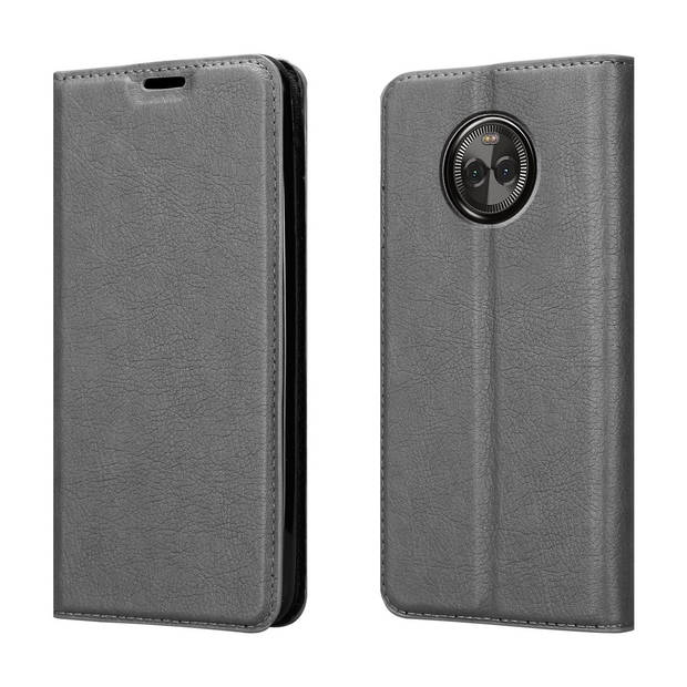 Cadorabo Hoesje geschikt voor Motorola MOTO X4 in TITANIUM GRIJS - Beschermhoes Case magnetische sluiting Cover