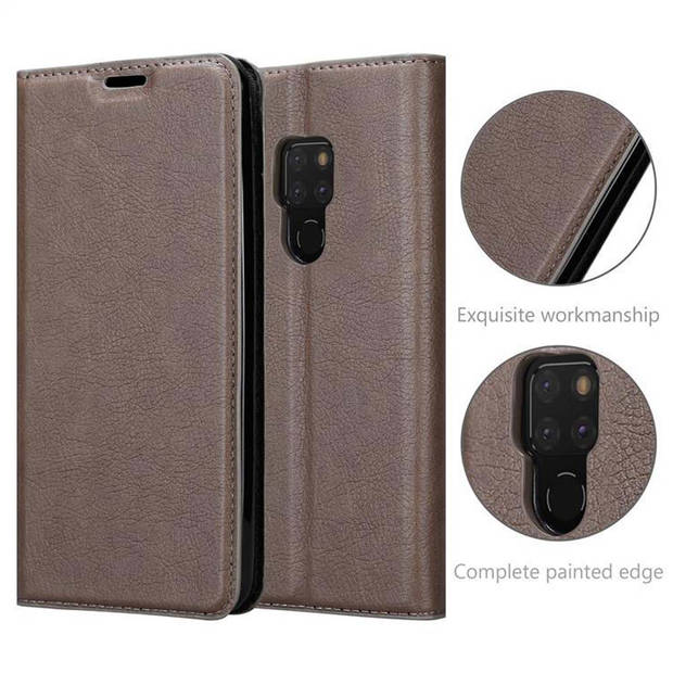 Cadorabo Hoesje geschikt voor Huawei MATE 20 in KOFFIE BRUIN - Beschermhoes Case magnetische sluiting Cover