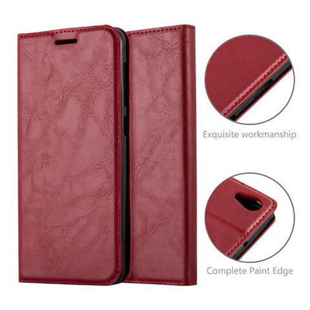 Cadorabo Hoesje geschikt voor HTC Desire 10 LIFESTYLE / Desire 825 in APPEL ROOD - Beschermhoes Case magnetische