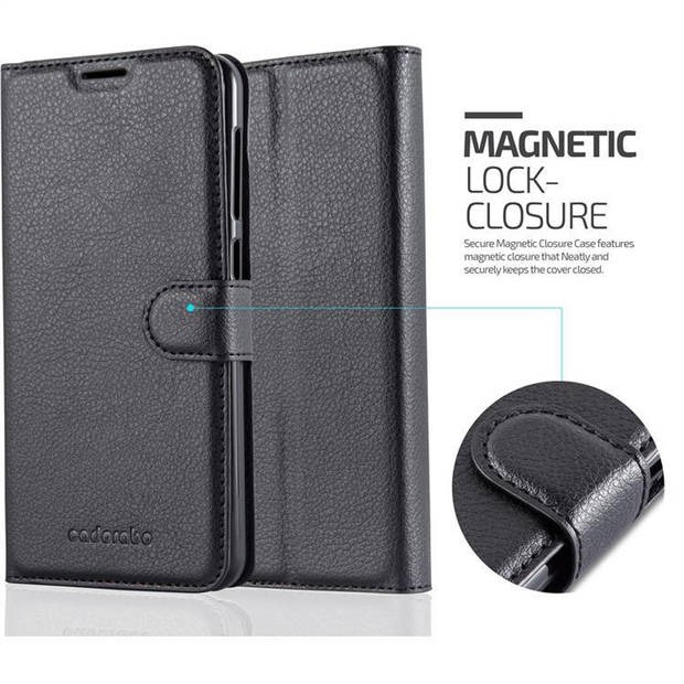 Cadorabo Hoesje geschikt voor HTC Desire 10 LIFESTYLE / Desire 825 in PHANTOM ZWART - Beschermhoes Cover magnetische