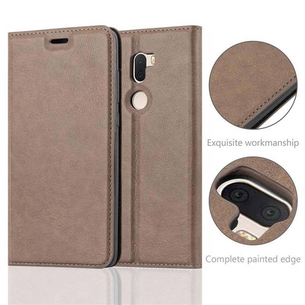 Cadorabo Hoesje geschikt voor Xiaomi Mi 5s PLUS in KOFFIE BRUIN - Beschermhoes Case magnetische sluiting Cover