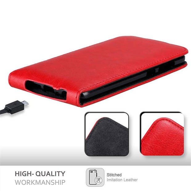 Cadorabo Hoesje geschikt voor HTC ONE A9 in APPEL ROOD - Beschermhoes Flip Case Cover magnetische sluiting