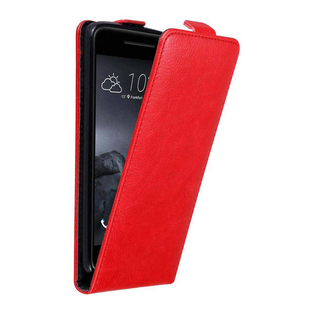 Cadorabo Hoesje geschikt voor HTC ONE A9 in APPEL ROOD - Beschermhoes Flip Case Cover magnetische sluiting