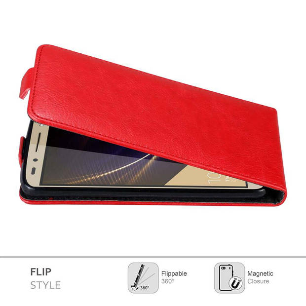 Cadorabo Hoesje geschikt voor Honor 7 in APPEL ROOD - Beschermhoes Flip Case Cover magnetische sluiting