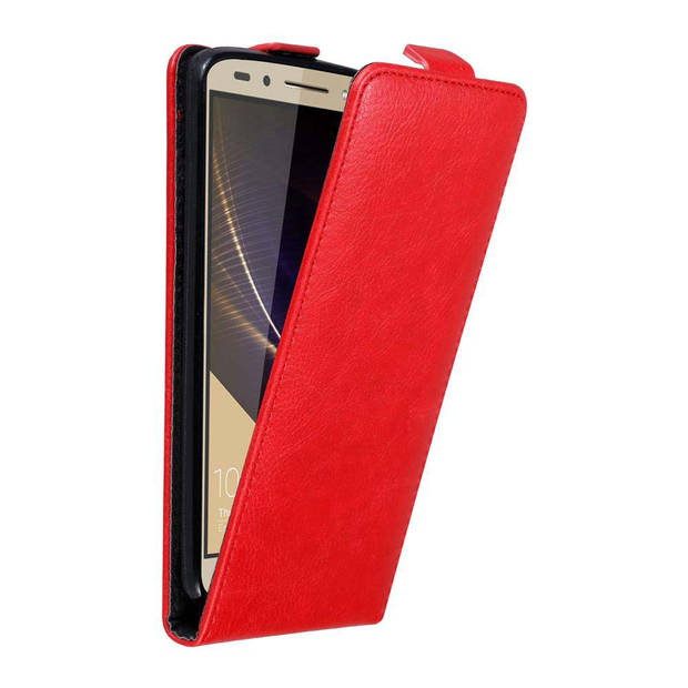 Cadorabo Hoesje geschikt voor Honor 7 in APPEL ROOD - Beschermhoes Flip Case Cover magnetische sluiting