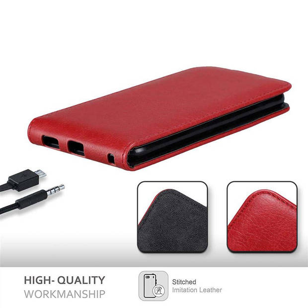 Cadorabo Hoesje geschikt voor Sony Xperia XA ULTRA in APPEL ROOD - Beschermhoes Flip Case Cover magnetische sluiting