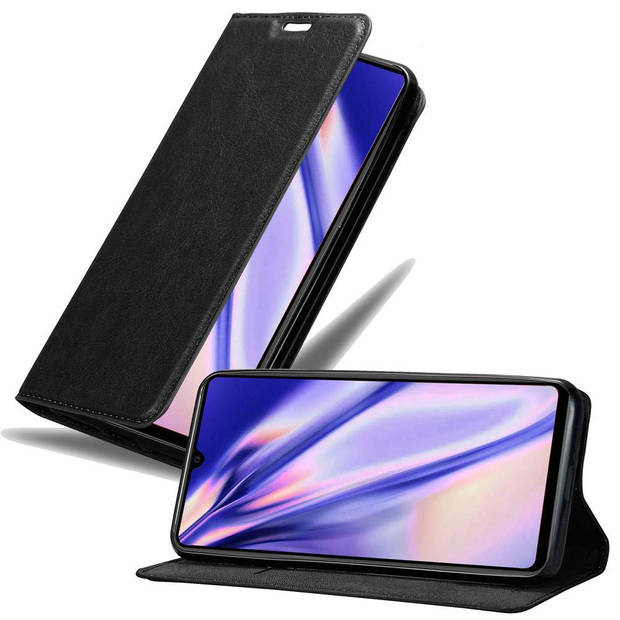 Cadorabo Hoesje geschikt voor Huawei MATE 20 in ZWARTE NACHT - Beschermhoes Case magnetische sluiting Cover