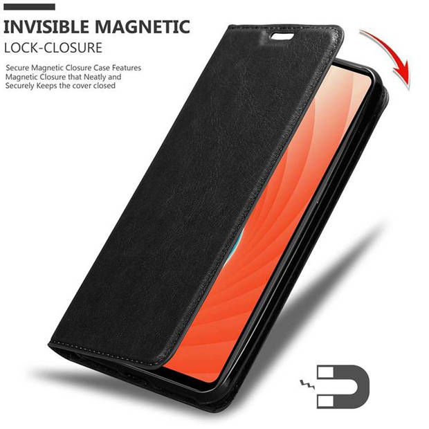 Cadorabo Hoesje geschikt voor Huawei MATE 20 in ZWARTE NACHT - Beschermhoes Case magnetische sluiting Cover