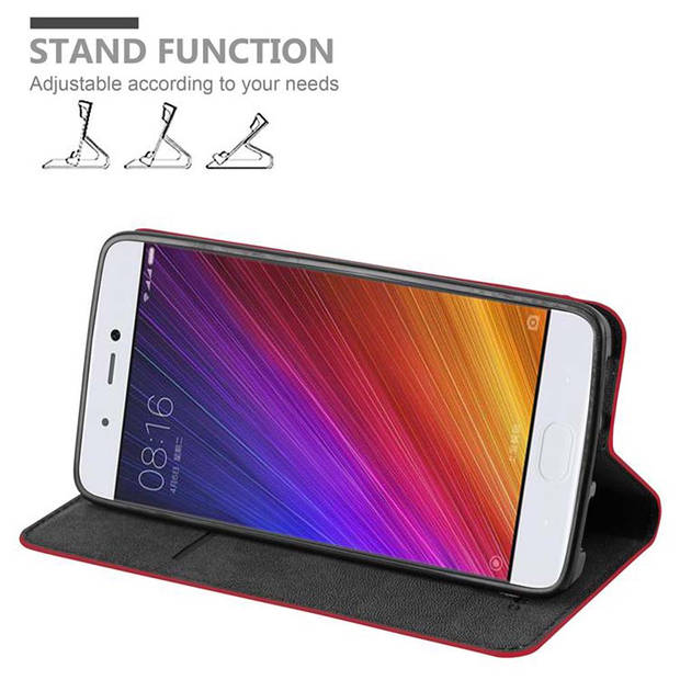 Cadorabo Hoesje geschikt voor Xiaomi Mi 5s in APPEL ROOD - Beschermhoes Case magnetische sluiting Cover