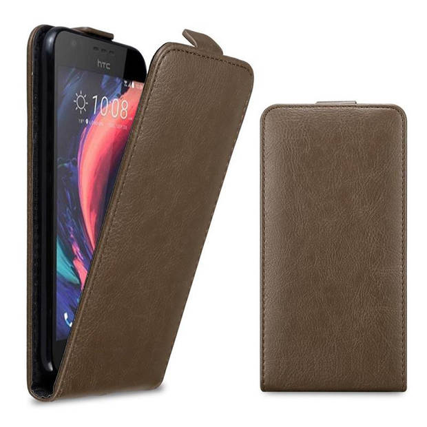 Cadorabo Hoesje geschikt voor HTC Desire 10 LIFESTYLE / Desire 825 in KOFFIE BRUIN - Beschermhoes Flip Case Cover