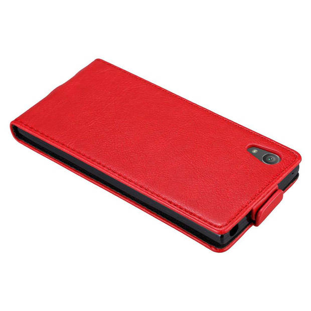 Cadorabo Hoesje geschikt voor Sony Xperia XA1 in APPEL ROOD - Beschermhoes Flip Case Cover magnetische sluiting