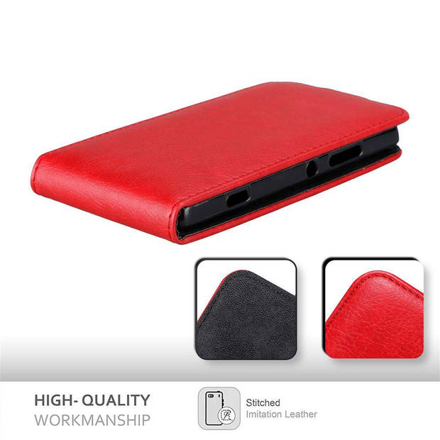 Cadorabo Hoesje geschikt voor Sony Xperia SP in APPEL ROOD - Beschermhoes Flip Case Cover magnetische sluiting