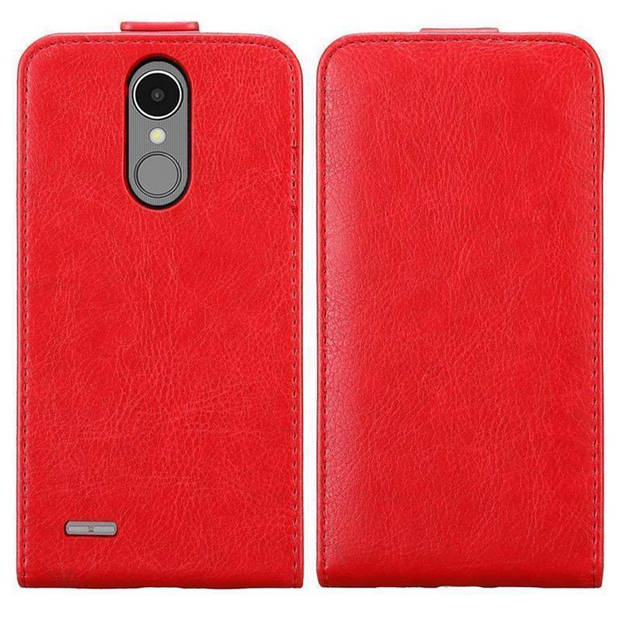 Cadorabo Hoesje geschikt voor LG K8 2017 in APPEL ROOD - Beschermhoes Flip Case Cover magnetische sluiting