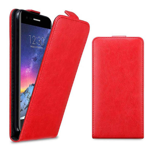 Cadorabo Hoesje geschikt voor LG K8 2017 in APPEL ROOD - Beschermhoes Flip Case Cover magnetische sluiting