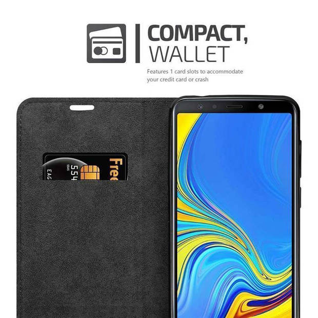 Cadorabo Hoesje geschikt voor Samsung Galaxy A7 2018 in KOFFIE BRUIN - Beschermhoes Case magnetische sluiting Cover