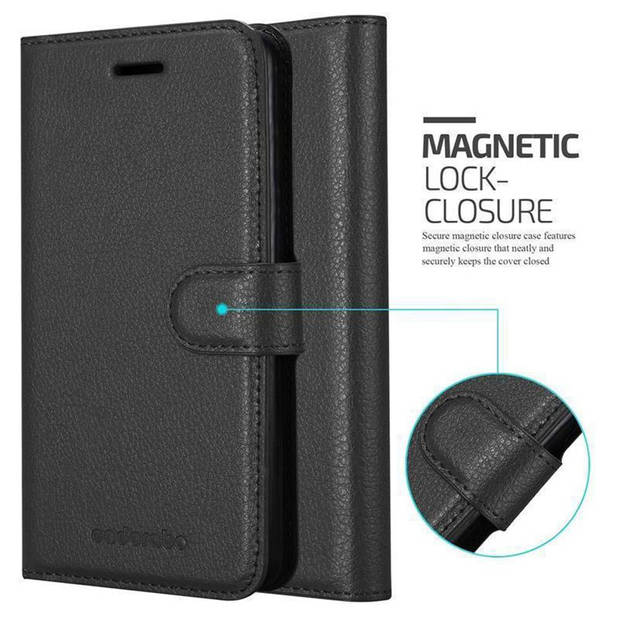 Cadorabo Hoesje geschikt voor Apple iPhone 11 PRO MAX in PHANTOM ZWART - Beschermhoes Cover magnetische sluiting Case