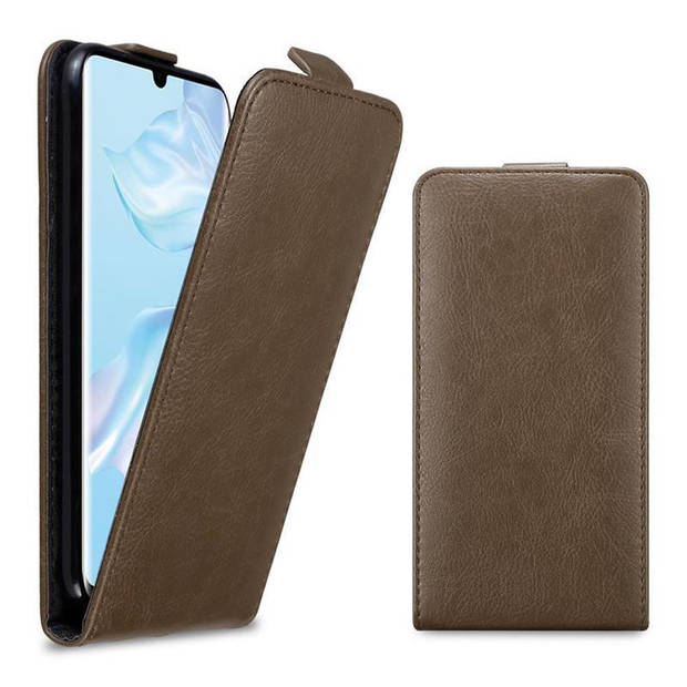 Cadorabo Hoesje geschikt voor Huawei P30 PRO in KOFFIE BRUIN - Beschermhoes Flip Case Cover magnetische sluiting