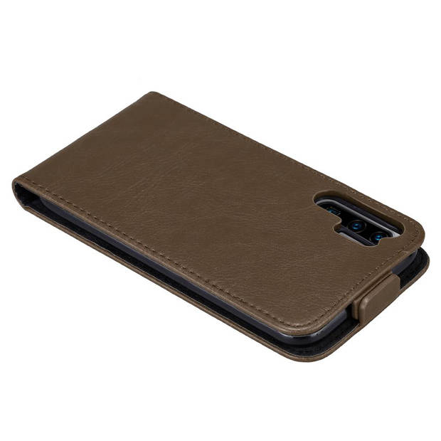 Cadorabo Hoesje geschikt voor Huawei P30 PRO in KOFFIE BRUIN - Beschermhoes Flip Case Cover magnetische sluiting