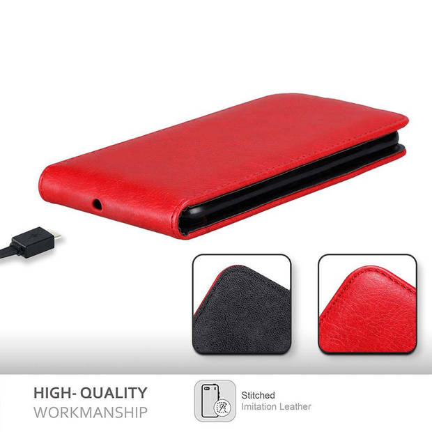 Cadorabo Hoesje geschikt voor Lenovo K6 / K6 POWER in APPEL ROOD - Beschermhoes Flip Case Cover magnetische sluiting