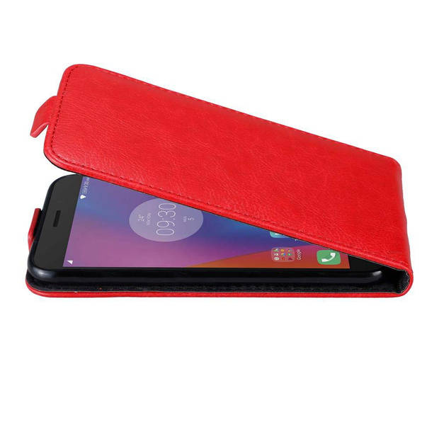 Cadorabo Hoesje geschikt voor Lenovo K6 / K6 POWER in APPEL ROOD - Beschermhoes Flip Case Cover magnetische sluiting