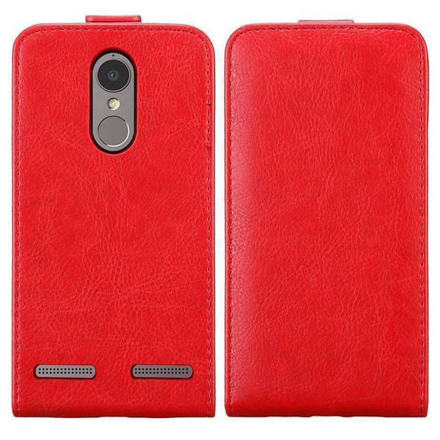 Cadorabo Hoesje geschikt voor Lenovo K6 / K6 POWER in APPEL ROOD - Beschermhoes Flip Case Cover magnetische sluiting